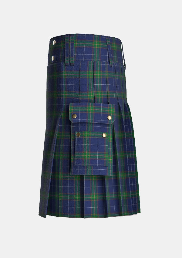 Utility_Carruthers_George_Tartan_11699_kilt_left_image_with_pleated_design_and_adjustable_buckles_for_men