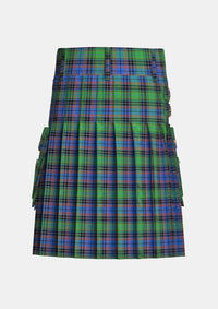 Utility_Cascade_Summers_Tartan_2195_kilt_back_image_with_pleated_design_and_adjustable_buckles_for_men