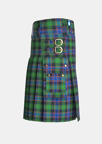 Utility_Cascade_Summers_Tartan_2195_kilt_right_image_with_pleated_design_and_adjustable_buckles_for_men