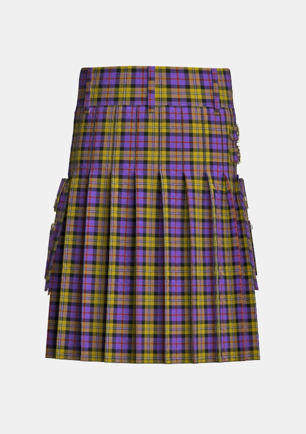 Utility_Casey_Tartan_6914_kilt_back_image_with_pleated_design_and_adjustable_buckles_for_men