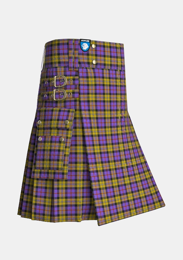 Utility_Casey_Tartan_6914_kilt_side_image_with_pleated_design_and_adjustable_buckles_for_men