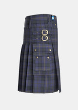 Utility_Cassidy_tartan_kilt_right_image_with_pleated_design_and_adjustable_buckles_for_men