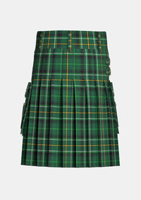 Utility_Celtic_tartan_12211_kilt_back_image_with_pleated_design_and_adjustable_buckles_for_men