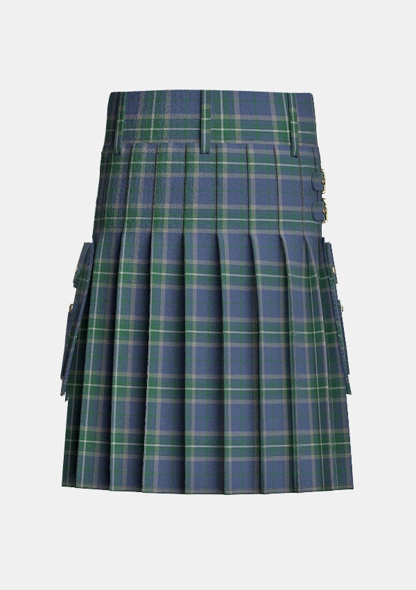 Utility_Chambers_Bay_Tartan_11350_kilt_back_image_with_pleated_design_and_adjustable_buckles_for_men