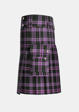 Utility_Chapman_Tartan_5924_kilt_left_image_with_pleated_design_and_adjustable_buckles_for_men