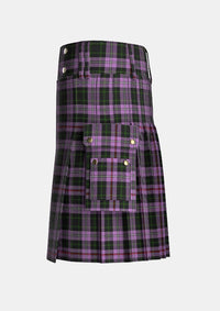 Utility_Chapman_Tartan_5924_kilt_left_image_with_pleated_design_and_adjustable_buckles_for_men