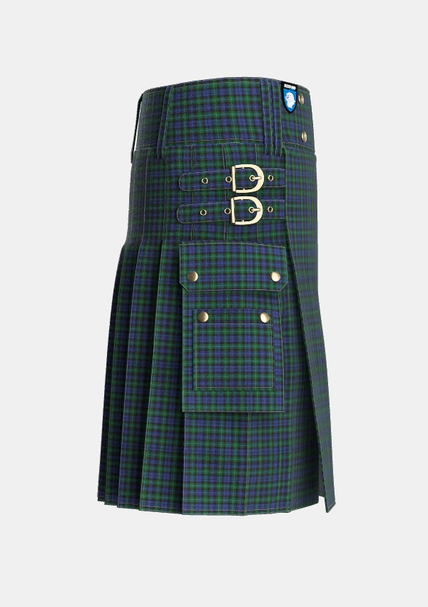 Utility_Cheape_of_Torosay_Tartan_210_kilt_right_image_with_pleated_design_and_adjustable_buckles_for_men