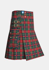 Utility_Christie_tartan_1355_kilt_side_image_with_pleated_design_and_adjustable_buckles_for_men