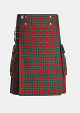 Utility_Christmas_tartan_10554_kilt_front_image_with_pleated_design_and_adjustable_buckles_for_men