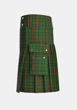 Utility_Clan_Doyle_Tartan_kilt_left_image_with_pleated_design_and_adjustable_buckles_for_men