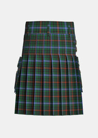 Utility_Clan_McKean_Tartan_kilt_back_image_with_pleated_design_and_adjustable_buckles_for_men