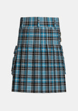 Utility_Clark_tartan_kilt_back_image_with_pleated_design_and_adjustable_buckles_for_men