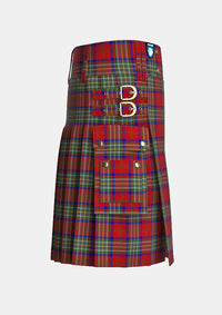 Utility_Coats_Everett_Tartan_12529_kilt_right_image_with_pleated_design_and_adjustable_buckles_for_men