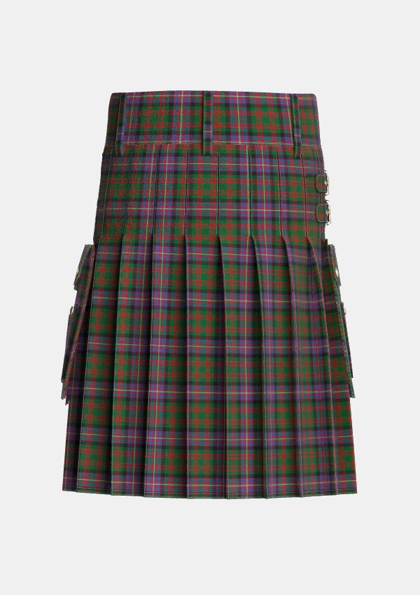 Utility_Cochrane_1974_Tartan_977_kilt_back_image_with_pleated_design_and_adjustable_buckles_for_men