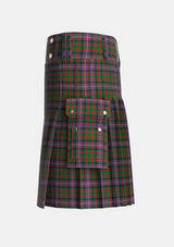 Utility_Cochrane_1974_Tartan_977_kilt_left_image_with_pleated_design_and_adjustable_buckles_for_men