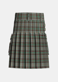 Utility_Cochrane_Hunting_Tartan_11165_kilt_back_image_with_pleated_design_and_adjustable_buckles_for_men