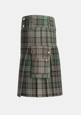 Utility_Cochrane_Hunting_Tartan_11165_kilt_left_image_with_pleated_design_and_adjustable_buckles_for_men
