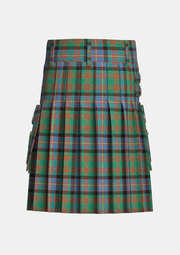Utility_Cochrane_tartan_994_kilt_back_image_with_pleated_design_and_adjustable_buckles_for_men