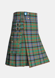 Utility_Cochrane_tartan_994_kilt_side_image_with_pleated_design_and_adjustable_buckles_for_men