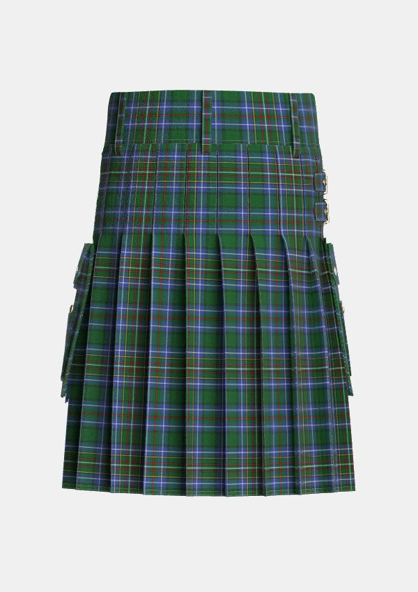Utility_Cockburn_2_Tartan_1576_kilt_back_image_with_pleated_design_and_adjustable_buckles_for_men