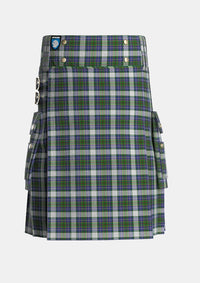 Utility_Cockburn_of_Ormiston_Dress_Tartan_1579_kilt_front_image_with_pleated_design_and_adjustable_buckles_for_men