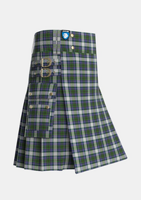 Utility_Cockburn_of_Ormiston_Dress_Tartan_1579_kilt_side_image_with_pleated_design_and_adjustable_buckles_for_men