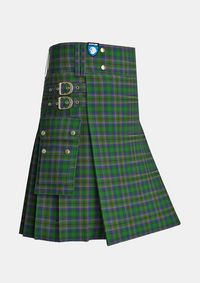 Utility_Cockburn_tartan_4548_kilt_side_image_with_pleated_design_and_adjustable_buckles_for_men