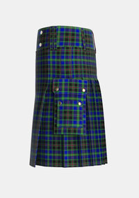 Utility_Colgan_Personal_Tartan_2403_kilt_left_image_with_pleated_design_and_adjustable_buckles_for_men