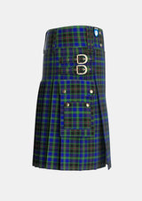 Utility_Colgan_Personal_Tartan_2403_kilt_right_image_with_pleated_design_and_adjustable_buckles_for_men