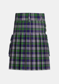 Utility_Colquhoun_Dress_Tartan_1960_kilt_back_image_with_pleated_design_and_adjustable_buckles_for_men