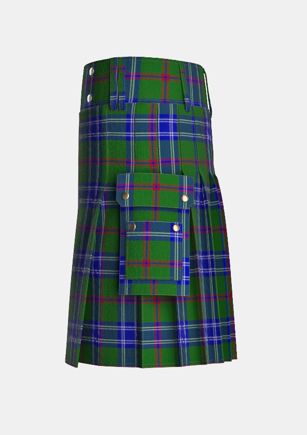 Utility_Colvin_Tartan_4196_kilt_left_image_with_pleated_design_and_adjustable_buckles_for_men