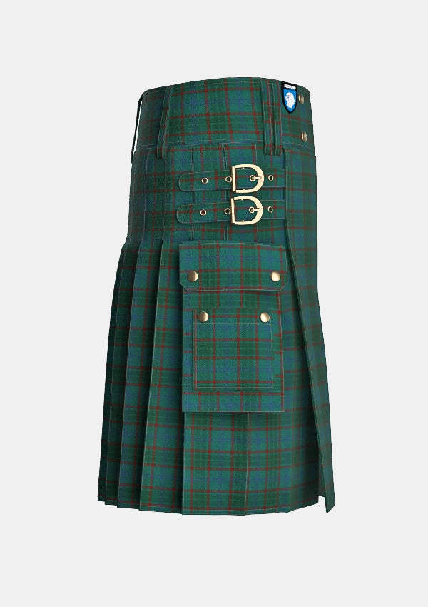 Utility_Conlon_Tartan_6946_kilt_right_image_with_pleated_design_and_adjustable_buckles_for_men