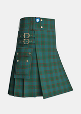 Utility_Conlon_Tartan_6946_kilt_side_image_with_pleated_design_and_adjustable_buckles_for_men