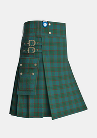 Utility_Conlon_Tartan_6946_kilt_side_image_with_pleated_design_and_adjustable_buckles_for_men