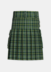 Utility_Connell_Hunting_Tartan_13944_kilt_back_image_with_pleated_design_and_adjustable_buckles_for_men