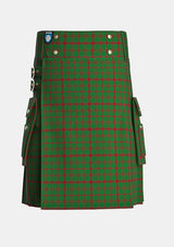 Utility_Connell_Tartan_3066_kilt_front_image_with_pleated_design_and_adjustable_buckles_for_men