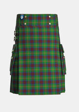 Utility_Connolly_Hunting_Tartan_kilt_front_image_with_pleated_design_and_adjustable_buckles_for_men