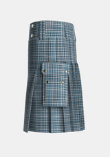Utility_Conquergood_Canada_Tartan_2095_kilt_left_image_with_pleated_design_and_adjustable_buckles_for_men
