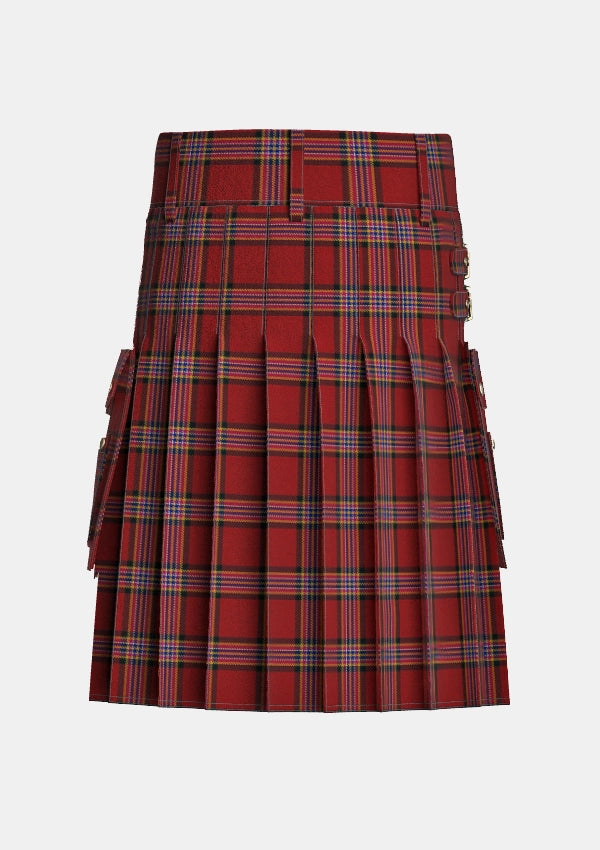 Utility_Conroy_Tartan_1626_kilt_back_image_with_pleated_design_and_adjustable_buckles_for_men