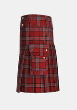 Utility_Conroy_Tartan_1626_kilt_left_image_with_pleated_design_and_adjustable_buckles_for_men