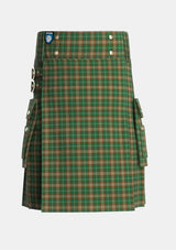 Utility_Corcoran_of_Sherbrooke_Personal_Tartan_4584_kilt_front_image_with_pleated_design_and_adjustable_buckles_for_men