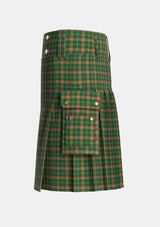 Utility_Corcoran_of_Sherbrooke_Personal_Tartan_4584_kilt_left_image_with_pleated_design_and_adjustable_buckles_for_men