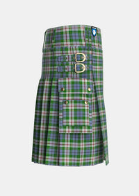 Utility_Coulter_Dress_Personal_Tartan_4142_kilt_right_image_with_pleated_design_and_adjustable_buckles_for_men