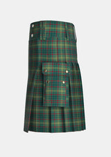 Utility_County_Armagh_Tartan_kilt_left_image_with_pleated_design_and_adjustable_buckles_for_men