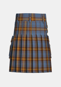 Utility_County_Sligo_Tartan_kilt_back_image_with_pleated_design_and_adjustable_buckles_for_men