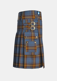 Utility_County_Sligo_Tartan_kilt_right_image_with_pleated_design_and_adjustable_buckles_for_men