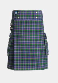 Utility_Couper_of_Gogar_Tartan_74_kilt_front_image_with_pleated_design_and_adjustable_buckles_for_men