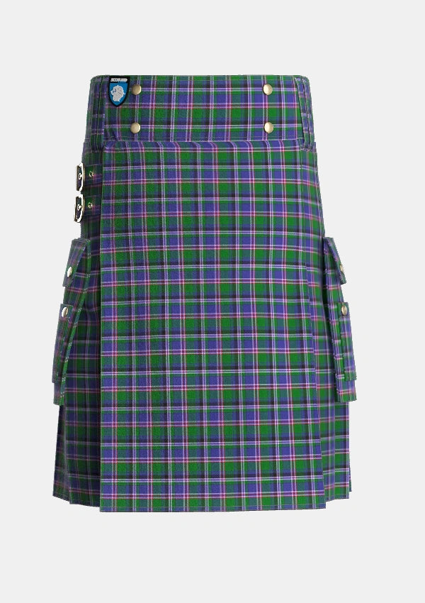 Utility_Couper_of_Gogar_Tartan_74_kilt_front_image_with_pleated_design_and_adjustable_buckles_for_men
