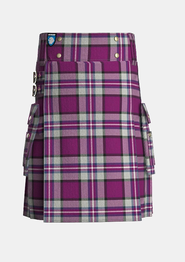 Utility_Cramer_Tartan_kilt_front_image_with_pleated_design_and_adjustable_buckles_for_men