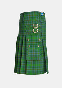 Utility_Cranston_Tartan_706_kilt_right_image_with_pleated_design_and_adjustable_buckles_for_men